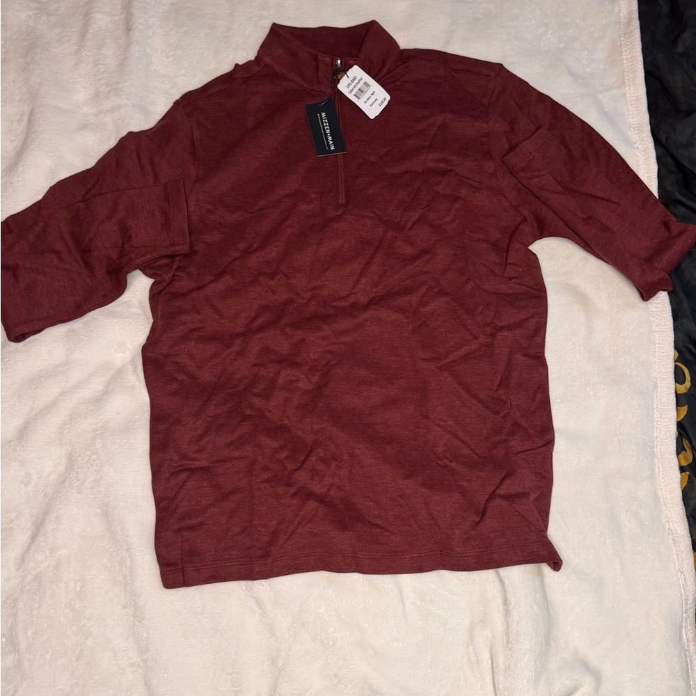 Mizzen+Main Burgundy Half-Zip Pullover